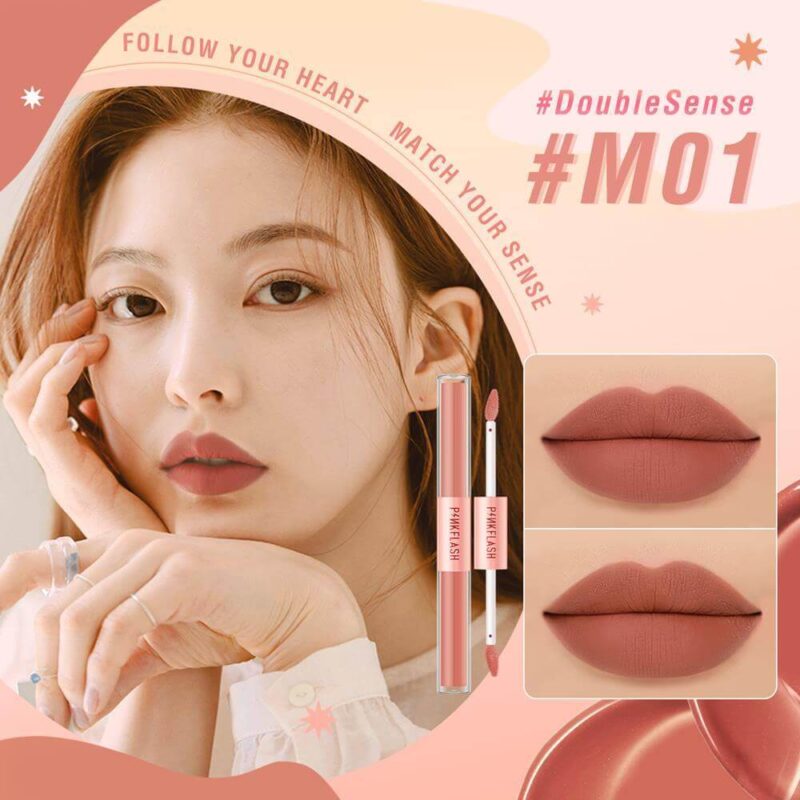Pink Flash Double Head Lipstick Lip Gloss 1