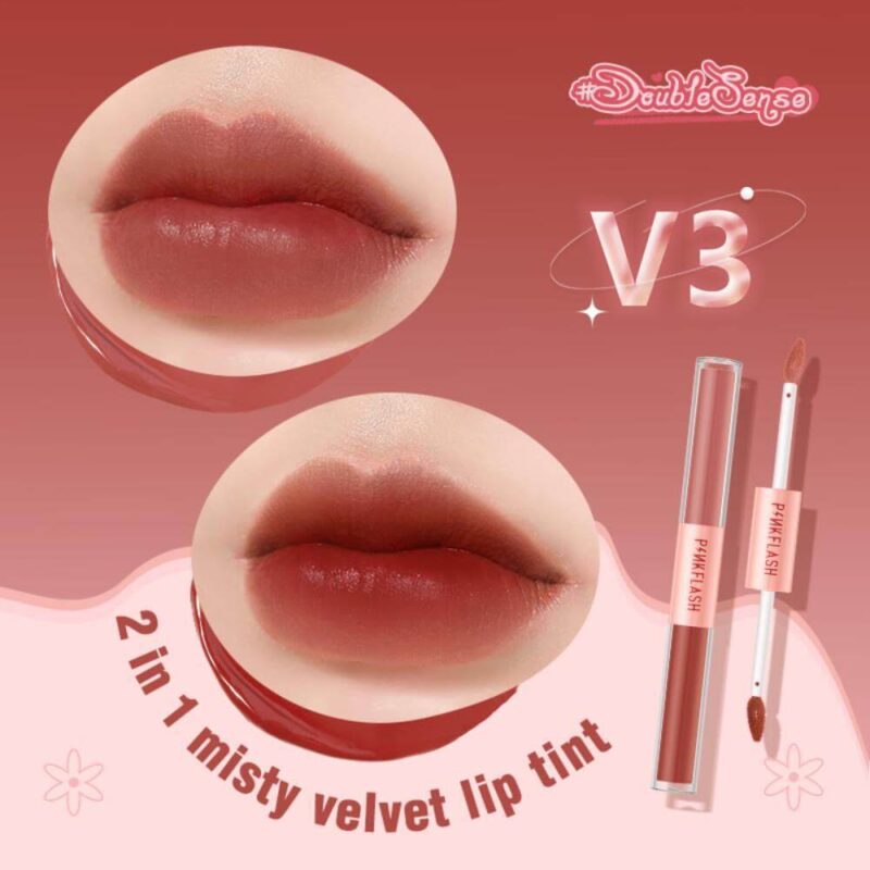 Pink Flash Double Head Matte Lipstick And Lip Gloss