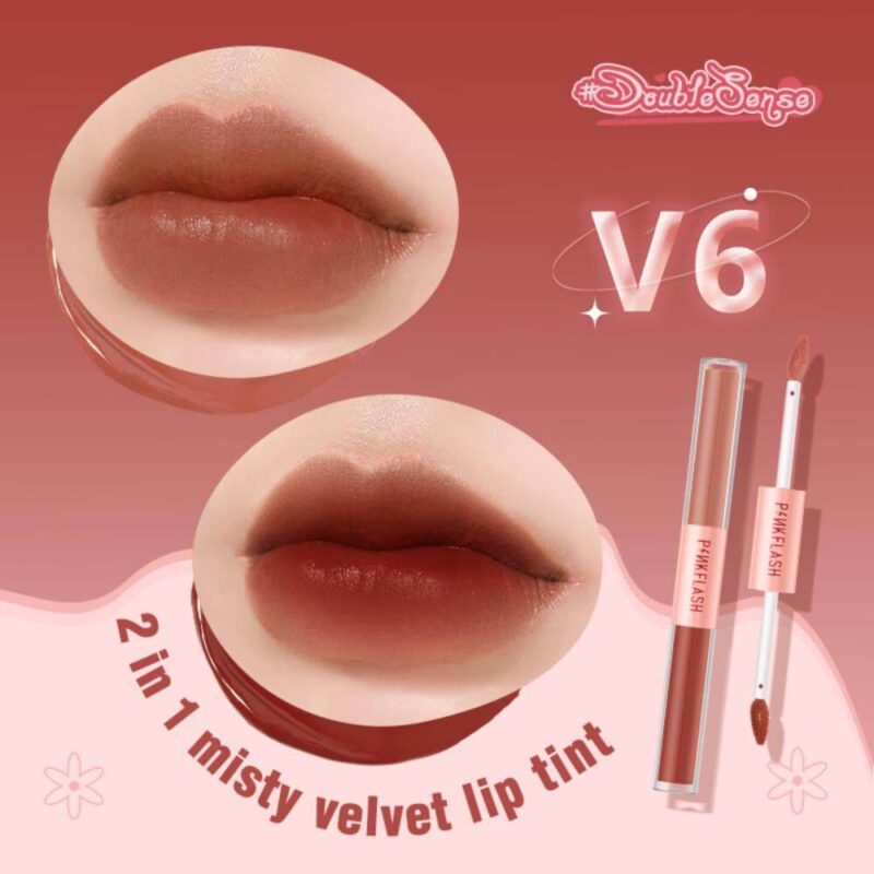 Pink Flash Double Head Matte Lipstick And Lip Gloss