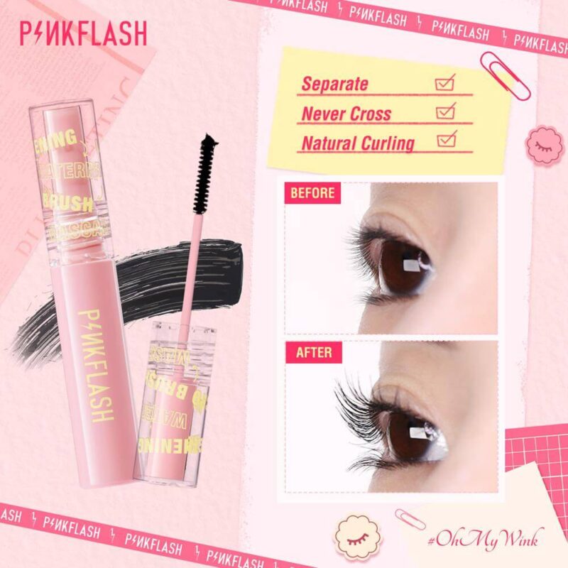 Pink Flash Lengthening Waterproof Micro Brush Mascara 1
