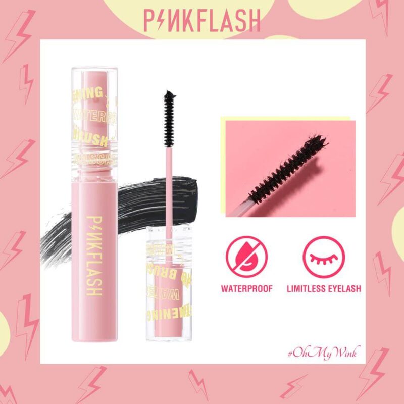 Pink Flash Lengthening Waterproof Micro Brush Mascara 2