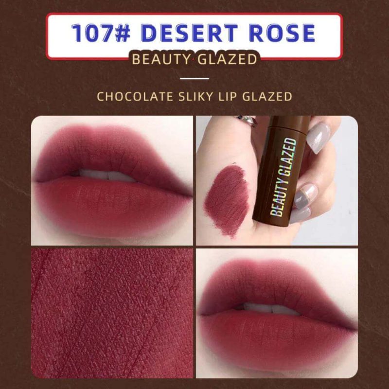 Beaty Glazed Choclate Matte Liquid Lipstick #107