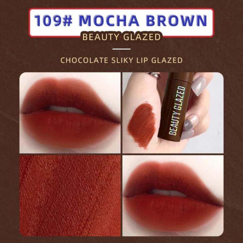 Beaty Glazed Choclate Matte Liquid Lipstick #109